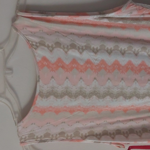 Ruby Rd. Dunemul Sequin Zig Zag Striped Dressy Tank Top Sz M - Picture 8 of 17